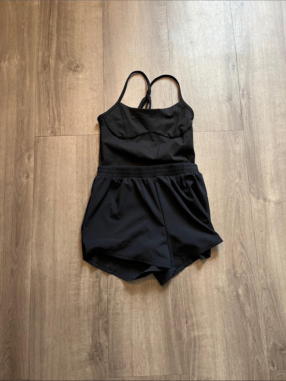 Victoria's Secret Black Women’s One-Piece Romper with Spaghetti Straps
